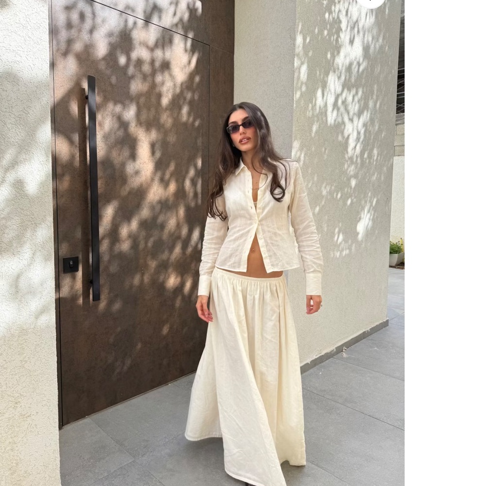 Djerf Avenue Summer Skirt in White